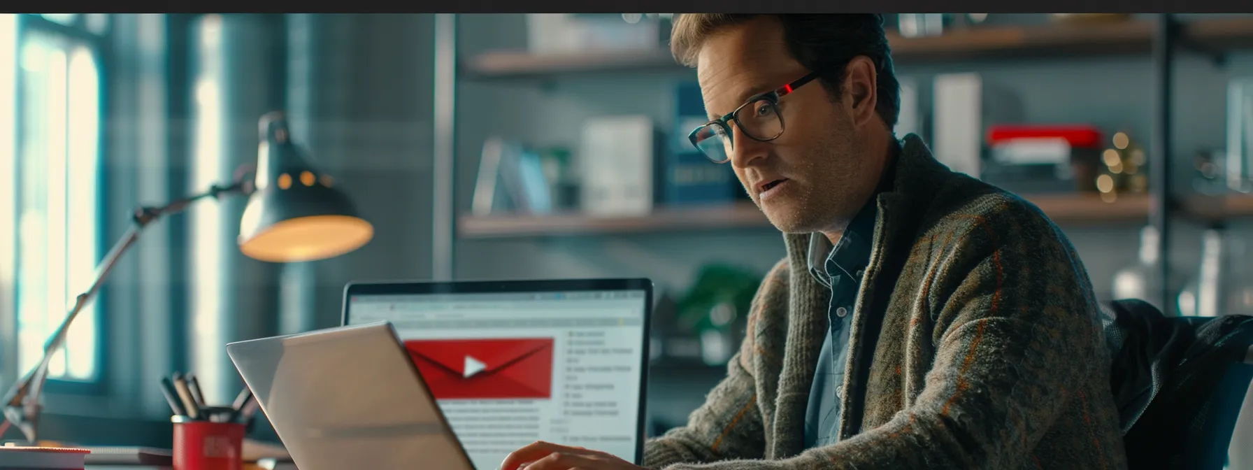 a sleek, modern office workspace features a laptop open to a vibrant email interface, with a professional in business attire engaging in a focused discussion with a colleague, highlighting the significance of email connection in cold outreach strategies. a sleek, modern office workspace features a laptop open to a vibrant email interface, with a professional in business attire engaging in a focused discussion with a colleague, highlighting the significance of email connection in cold outreach strategies.